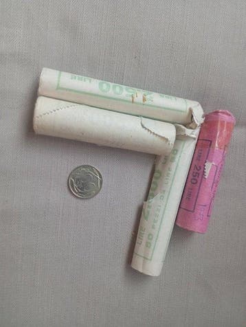 Italië, Republiek Lotto 4 Rotolini + 100 Lire testa piccola, Postzegels en Munten, Munten | Europa | Niet-Euromunten
