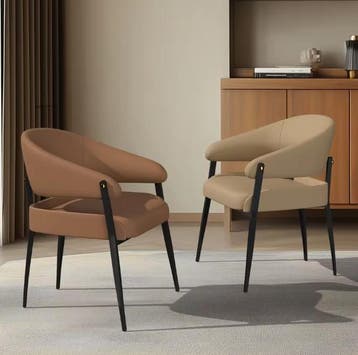 Set van 2 Luxe Eetkamerstoelen – Microvezel en Metaal, Verzenden, Nieuw