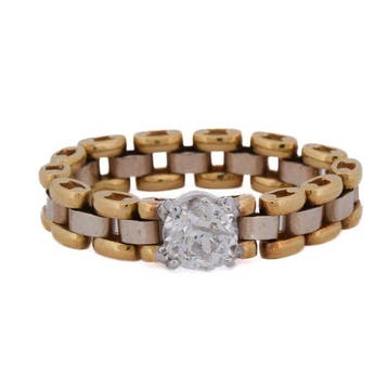 Cocktailring - 18 karaat Geel goud, Witgoud - 0.70ct. tw.