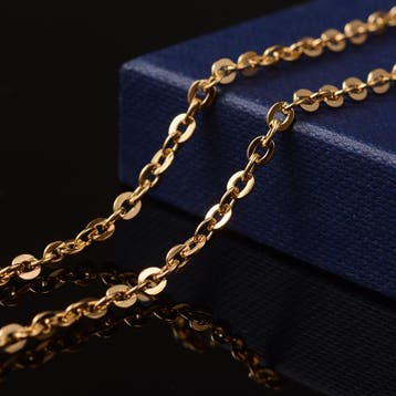 50 cm RVS 304 stainless steel ketting ovaal 3 x 4mm x 0,8..., Ophalen of Verzenden, Nieuw, Overige typen