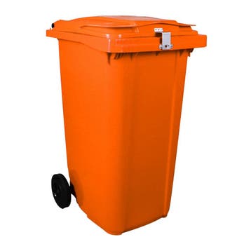 Afvalcontainer 240 liter Oranje met Hangslotvoorziening, Verzenden, Nieuw