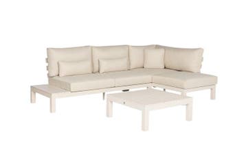 Suns Vita hoek loungeset Camel sand frame, teak en naturel, Nieuw