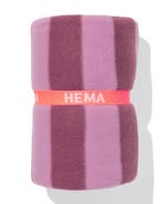 HEMA Plaid 130x150cm fleece gestreept, Huis en Inrichting, Woonaccessoires | Plaids en Woondekens, Verzenden, Nieuw
