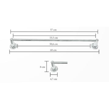 Handdoekhouder Sanicare Magnetisch Inkortbaar 60cm Rond, Ophalen of Verzenden, Nieuw