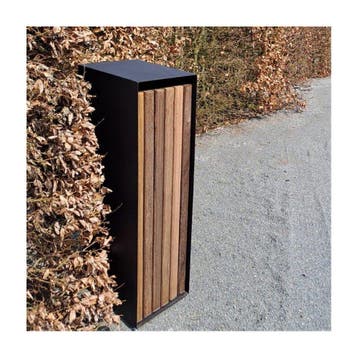 Geroba Xilta vrijstaande brievenbus - Padouk hardhout/zwart, Tuin en Terras, Brievenbussen, Verzenden, Nieuw