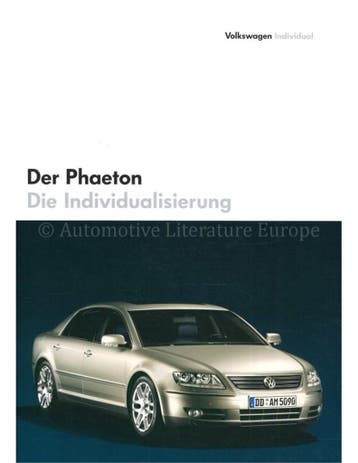 2005 VOLKSWAGEN PHAETON BROCHURE DUITS, Nieuw, Volkswagen, Author
