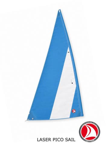 Ventoz Laser Pico Grootzeil (5.2 m2) Blauw-wit zeil, Verzenden, Nieuw, 3 tot 6 meter, Minder dan 15 m²