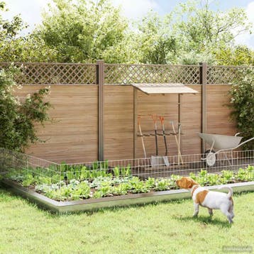 vidaXL Tuin omheining met palen 48 st 55 x 50 cm, Verzenden, Nieuw, IJzer