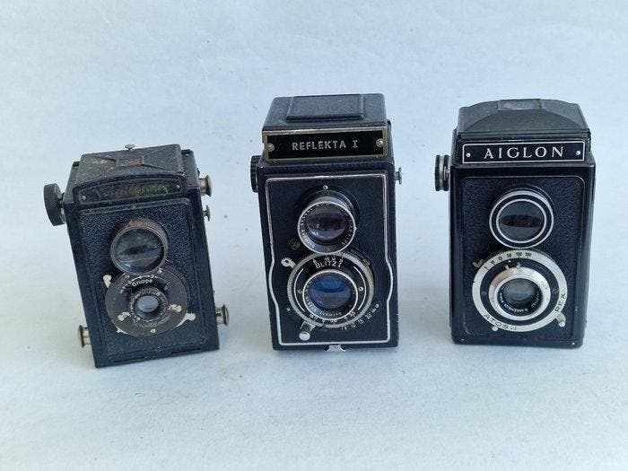 Reflekta 1 tlr + bonus Aiglon tlr and Voigtländer Brillant, Audio, Tv en Foto, Fotocamera's Analoog
