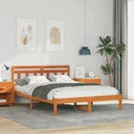 vidaXL Bedframe Bruin 120 x 200 cm Massief grenenhout, Huis en Inrichting, Slaapkamer | Bedden, Verzenden, Nieuw, Bruin, Hout