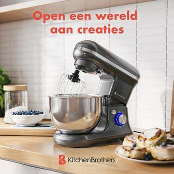 2dekans | KitchenBrothers Keukenmachine - Keukenrobot - 5L -, Ophalen of Verzenden, Zo goed als nieuw