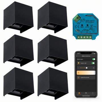 6x |SMART Cube wandlamp | Dimbaar | Zigbee | Zwart, Ophalen of Verzenden, Nieuw