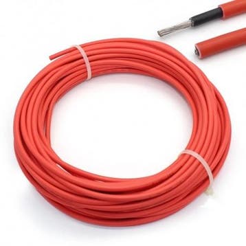 4mm2 (12AWG) Zonnepaneel Draad - Rood of Zwart - 1 Meter, Verzenden, Nieuw, Overige typen