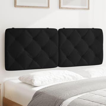 vidaXL Hoofdbordkussen 120 cm fluweel zwart, Verzenden, Nieuw, Zwart, Stof