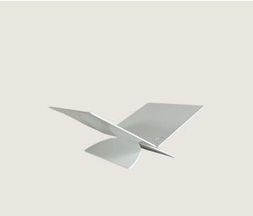 Design Coffee Table Boekenstandaard Aluminium – Off-White, Nieuw, Wit, Metaal