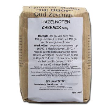 Molen de Hoop Hazelnootcakemix 500gr, Verzenden, Nieuw