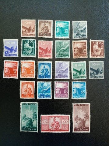 Italiaanse Republiek 1945/1946 - Repubblica, Democratische, Gestempeld