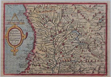 Italië - Milaan; Ortelius - Ducatus Mediolanem ....., Nieuw