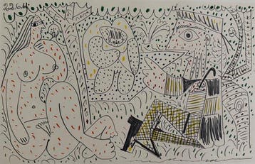 Pablo Picasso (1881-1973) - Lithograph: Les Déjeuners,, Antiek en Kunst