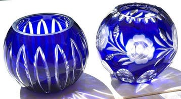 Kristall Glas Vase - Vaas (2) - Kristal - Kristallen vazen
