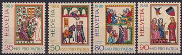 Zwitserland - 1988 - Pro Patria - Postfris, Postzegels en Munten, Verzenden, Postfris
