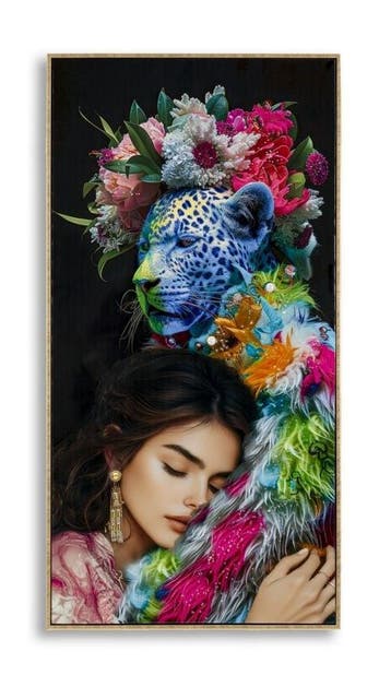 MOIRA GELAKT CANVAS MET FRAME -B- CM 52X4X102, Ophalen of Verzenden, Nieuw