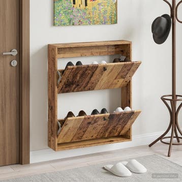 vidaXL Wandgemonteerde Schoenkast BREDA 71 x 17 x 86 cm, Verzenden, Nieuw