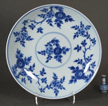 Kangxi (1662-1722) - Bord - Chrysanthemum and Floral