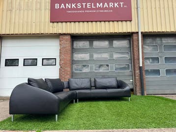 Hoekbank LEOLUX Vol de Reve bankstel leer design bank, Hoekbank, Zo goed als nieuw, Desin, Leer