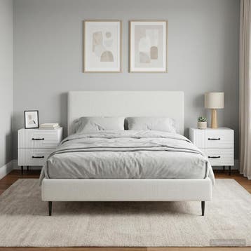 vidaXL Nachtkastje 2 st Wit 43 x 34,5 x 47,5 cm Bewerkt hout, Minder dan 45 cm, Verzenden, Nieuw, Minder dan 55 cm