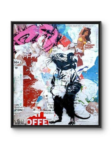 lasveguix (1986) - CITY RAT - BANKSY Tribute - 55x46cm