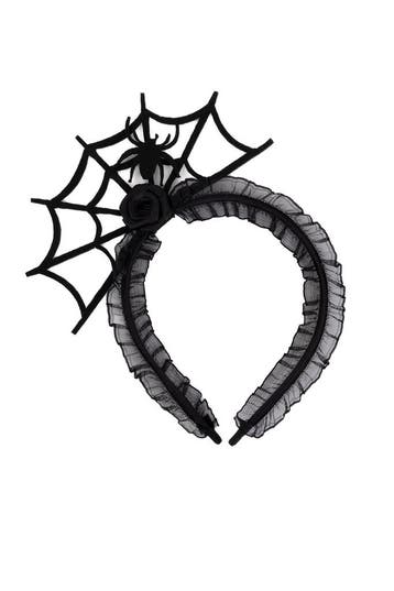 Haarband Spinnenweb Zwart Spinnen Web Diadeem Halloween Grie, Ophalen of Verzenden, Nieuw, Halloween, Accessoires