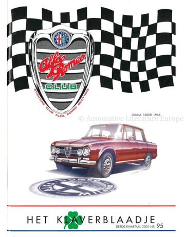 2001 ALFA ROMEO CLUB HET KLAVERBLAADJE 93 NEDERLANDS, Nieuw, Alfa Romeo, Author