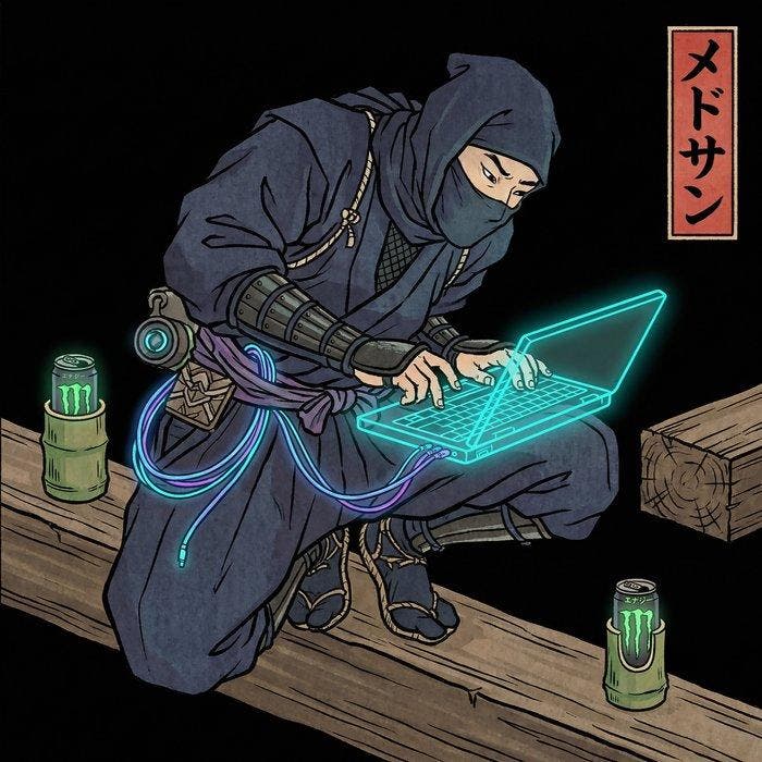 MEDSAN - Cyber Shinobi () - Hand Signed - 2/2, Antiek en Kunst, Kunst | Designobjecten