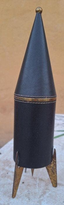 sigaretten dispenser - Raket - Messing, Leder, Nieuw