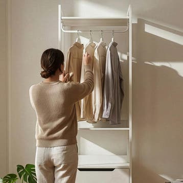 Kledingrek Jässaatka met 2 lades 200x61x40 cm grijs [en.casa, Verzenden, Nieuw