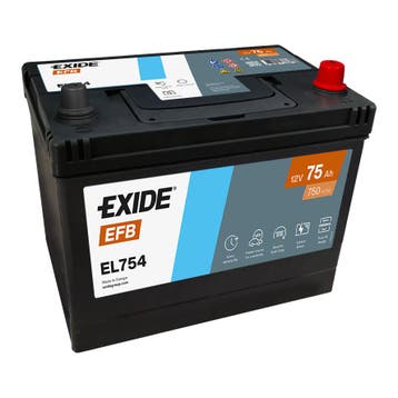 Exide EFB accu | EL754 | 12V 75Ah, Ophalen of Verzenden, Nieuw