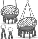 Hangstoel - Binnen & Buiten - Hangschommel - Tot 200kg - Gri, Verzenden, Zo goed als nieuw