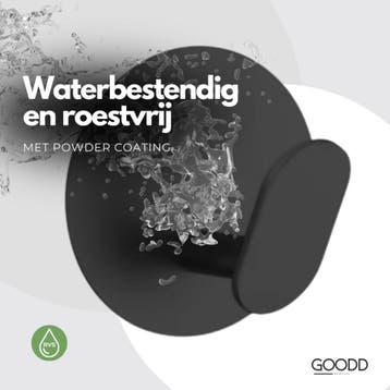 Nieuw Handdoekhaak Handdoekhouder Zwart 4 stuks Rvs -3M Plak, Ophalen of Verzenden, Nieuw, Zwart