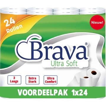 ACTIE: 24 Rollen - 3 Laags - Ultra Soft Toiletpapier -, Huis en Inrichting, Ophalen of Verzenden