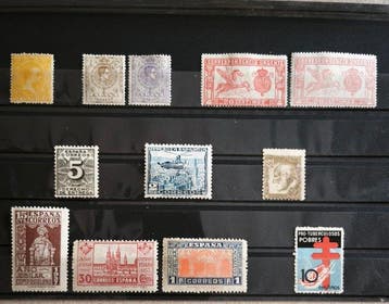 Spanje 1895/1937 - Verzameling Volledige Series 1e Eeuwfeest, Postzegels en Munten, Gestempeld