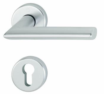 Hoppe deurklink Stockholm met 2 PC-plaatjes aluminium, Verzenden, Nieuw