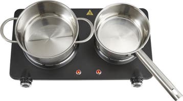 Inventum KP602B elektrische kookplaat 47 cm - 2-pits 15/18, Verzenden, Nieuw