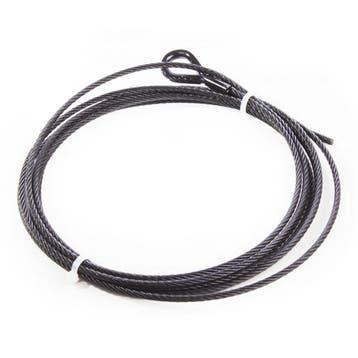 FORTEX ophangkabel 8mm 1 zijde lus, 1 zijde open 5m zwart, Verzenden, Nieuw