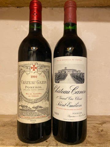 1993 Château Canon - Fournier & 1992 Château Gazin -, Nieuw