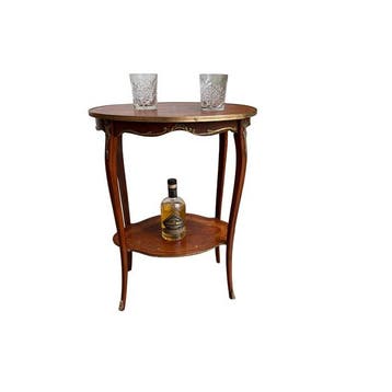 Bijzettafel - verschillende tropische houtsoorten
