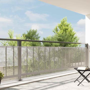 vidaXL Doorzichtig zeildoek met zeilringen 1x8 m, Verzenden, Nieuw