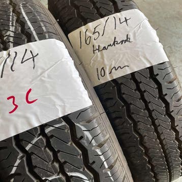 2 x Hankook 165-80-14 C Zomerbanden 10mm, Auto-onderdelen, Banden en Velgen, 14 inch, Ophalen of Verzenden, Band(en), 165 mm
