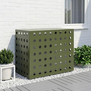 vidaXL Airconditioner hoes Olijfgroen 100 x 50 x 70 cm Staal, Verzenden, Nieuw