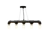 Industriële 5-lichts Hanglamp – Retro Waterpijp Plafondlamp, Huis en Inrichting, Lampen | Hanglampen, Verzenden, Nieuw